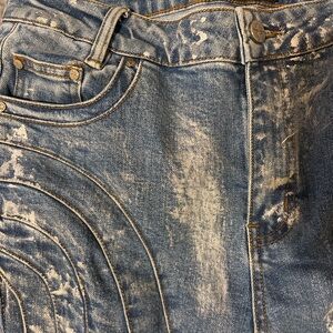 Men's Slim Jeans in Distressed Blue